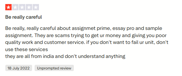 EduBirdie Trustpilot review screenshot 2